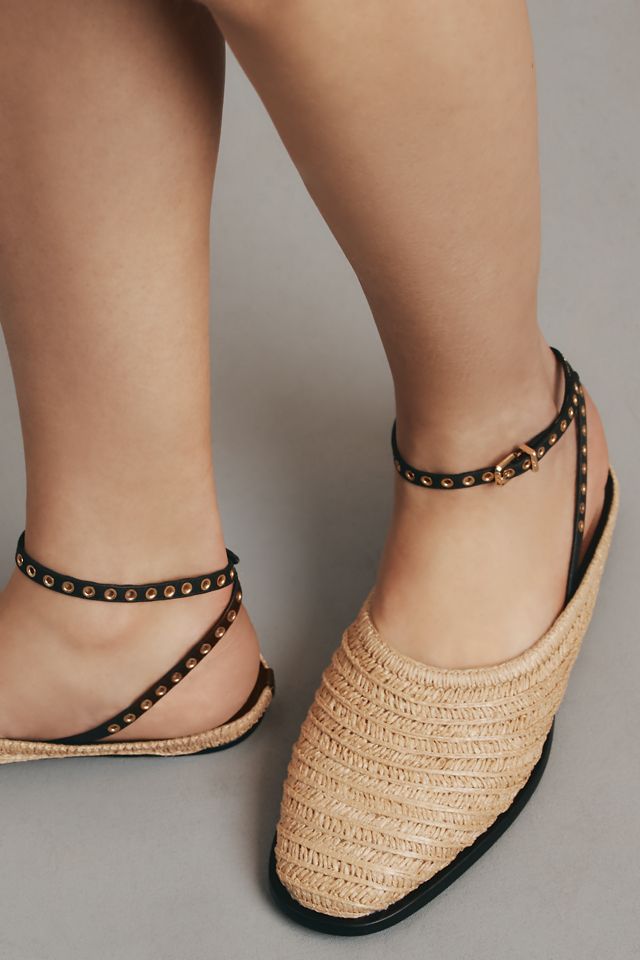 Vicenza Moto Raffia Flats #1