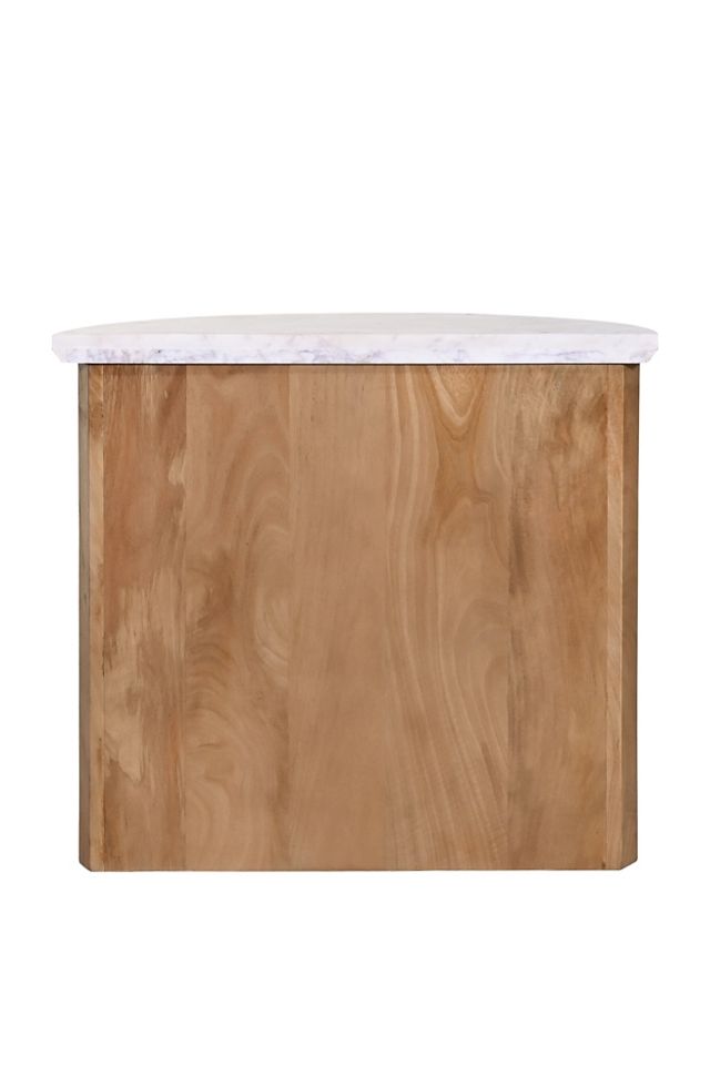 Piestra Marble-Top Demilune End Table #3