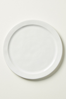 Anthropologie Reeves Portuguese Stoneware Dinner Plates, Set Of 4 In White