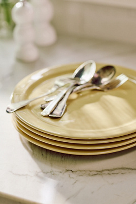 Anthropologie Reeves Portuguese Stoneware Dinner Plates, Set Of 4 In Green