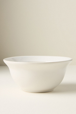 Anthropologie Reeves Portuguese Stoneware Cereal Bowls, Set Of 4 In White