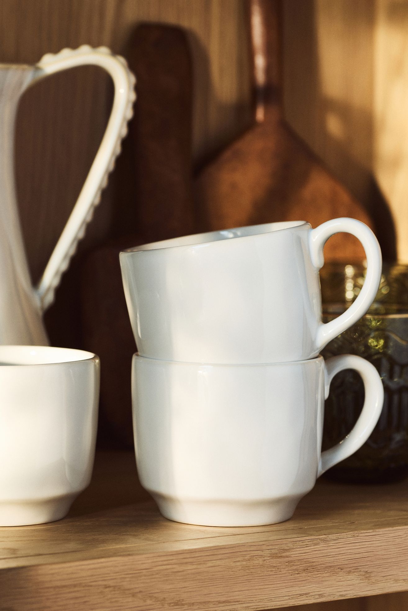 Reeves Portuguese Stoneware Mugs, Set of 4 - White, Standard, Set Of 4