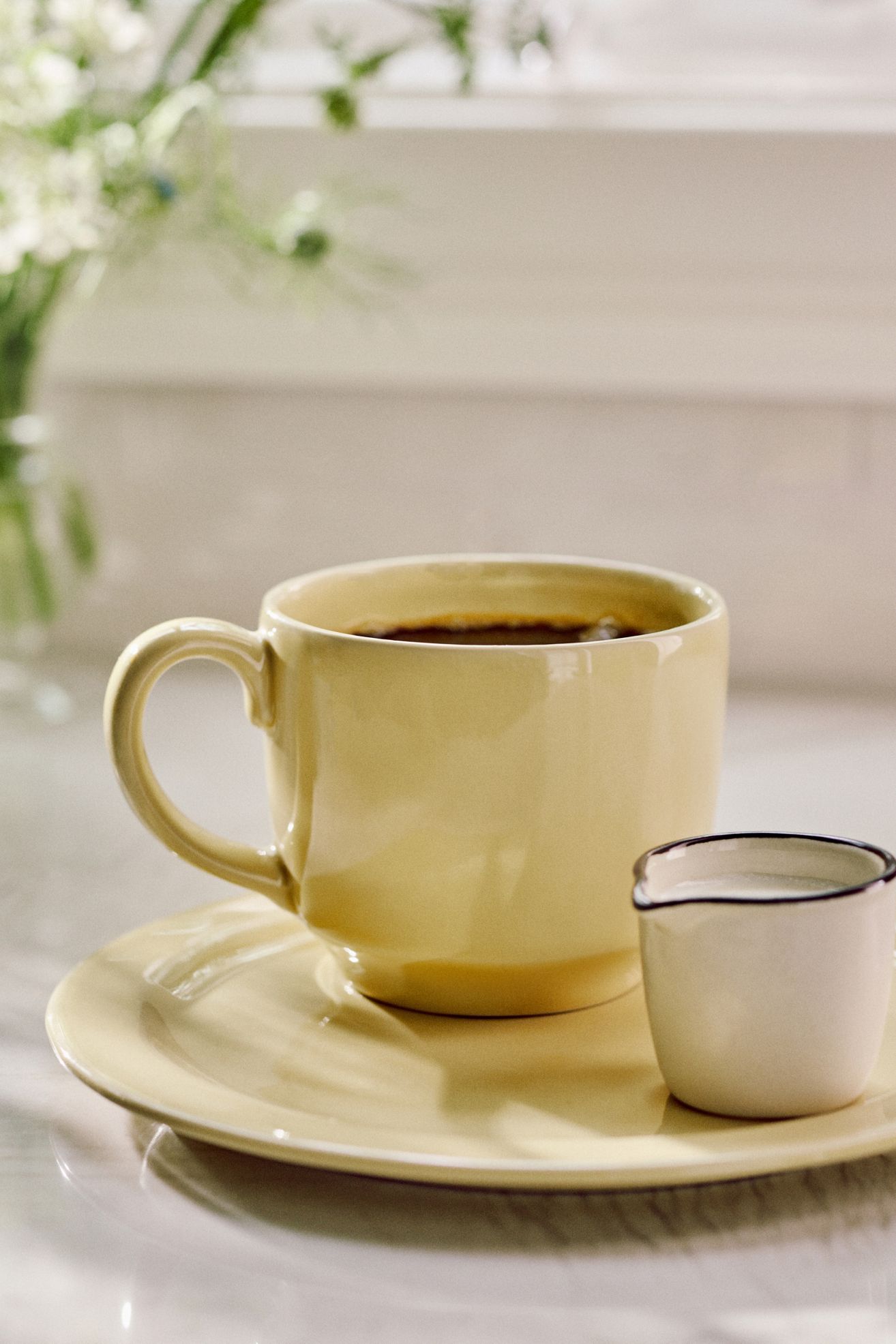 Reeves Portuguese Stoneware Mugs, Set of 4 - Butter, Standard, Set Of 4