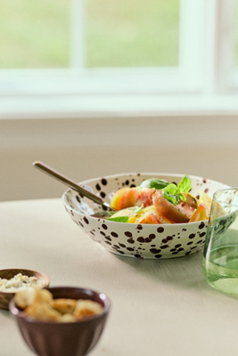 Splatter Portuguese Stoneware Pasta Bowl