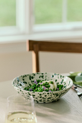 Splatter Portuguese Stoneware Pasta Bowl