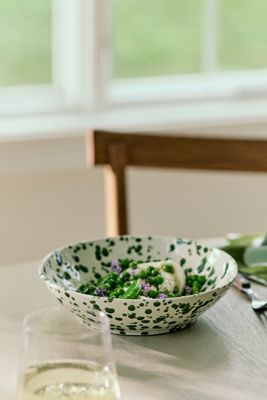 Splatter Portuguese Stoneware Pasta Bowl