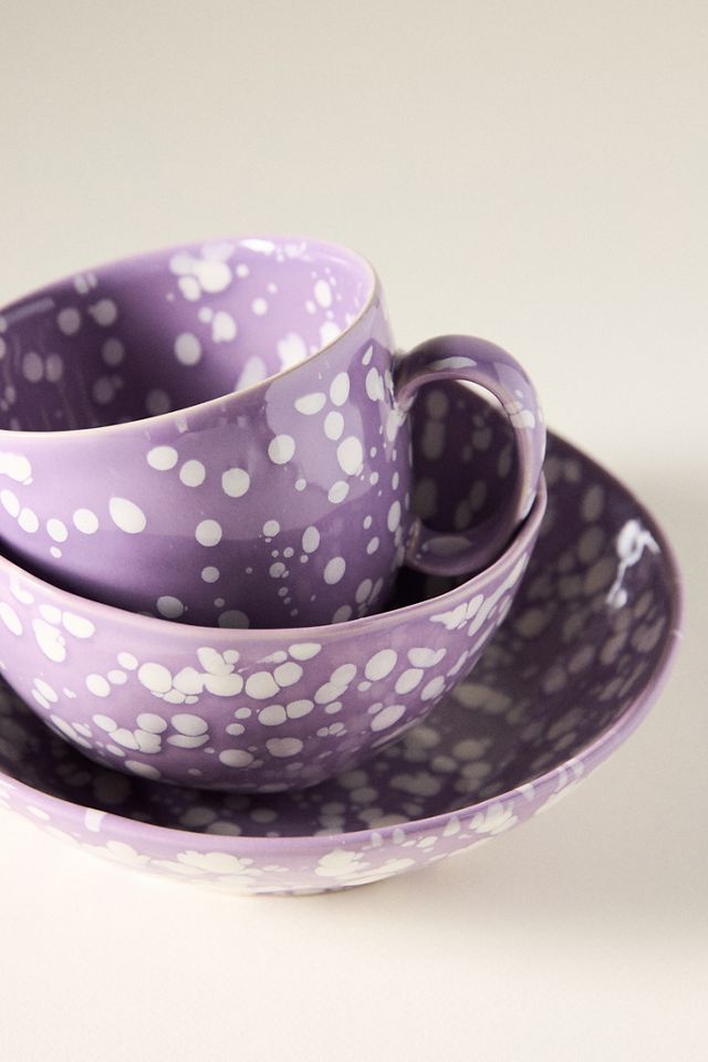 Splatter Portuguese Stoneware Pasta Bowl #3