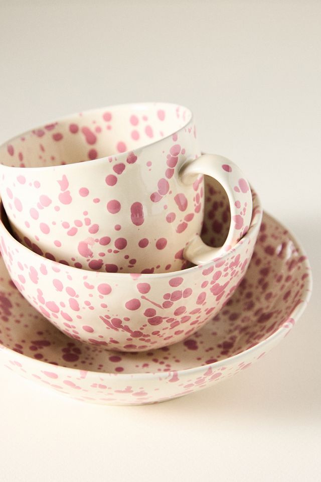 Splatter Portuguese Stoneware Pasta Bowl