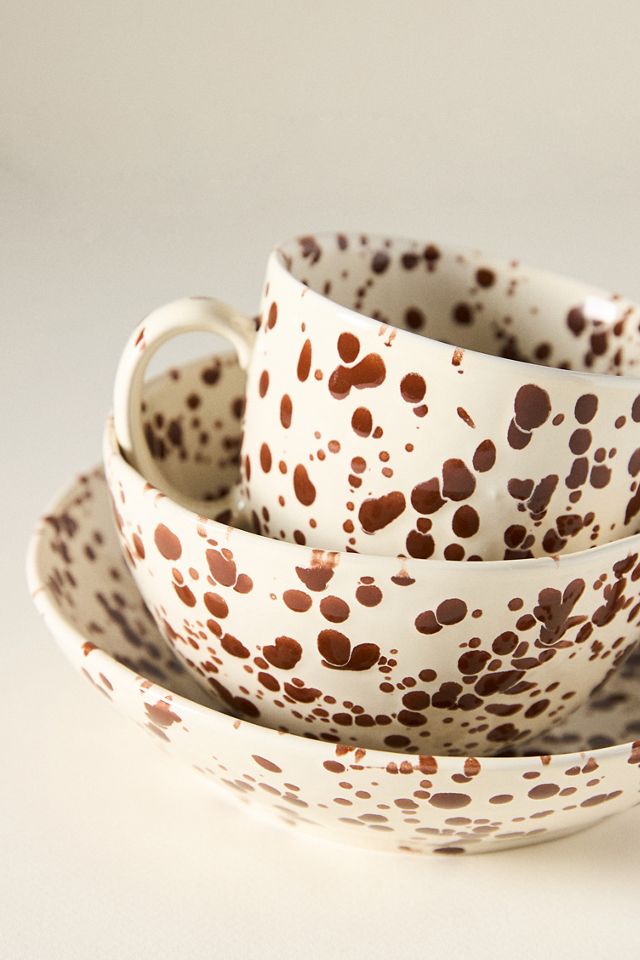 Splatter Portuguese Stoneware Cereal Bowl #4