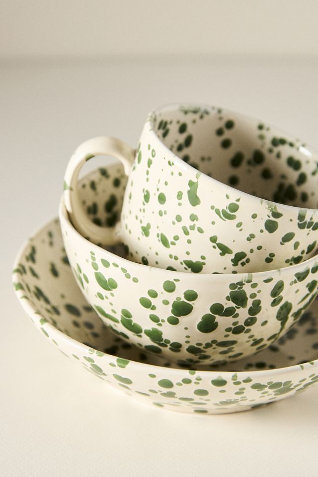 Splatter Portuguese Stoneware Cereal Bowl #3