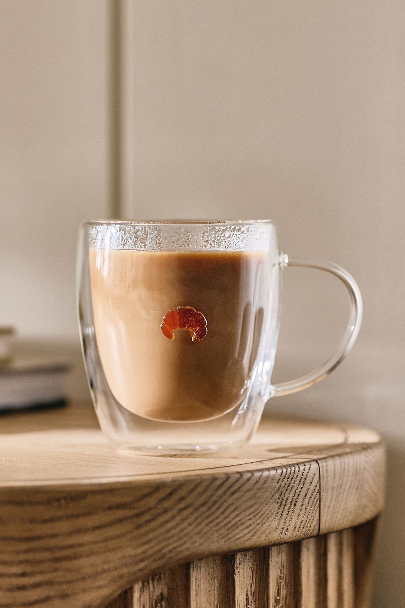 The Icon Glass Mug - Croissant, One Size