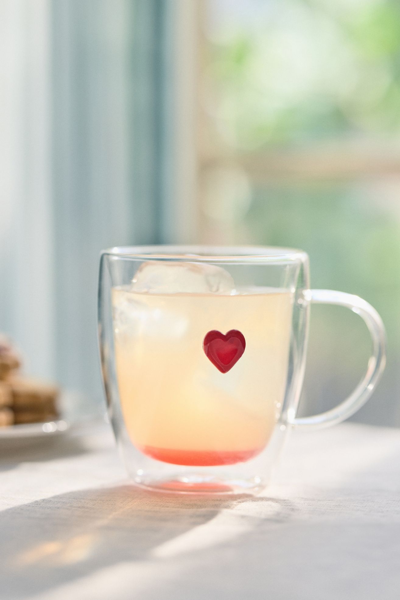 The Icon Glass Mug - Heart, One Size