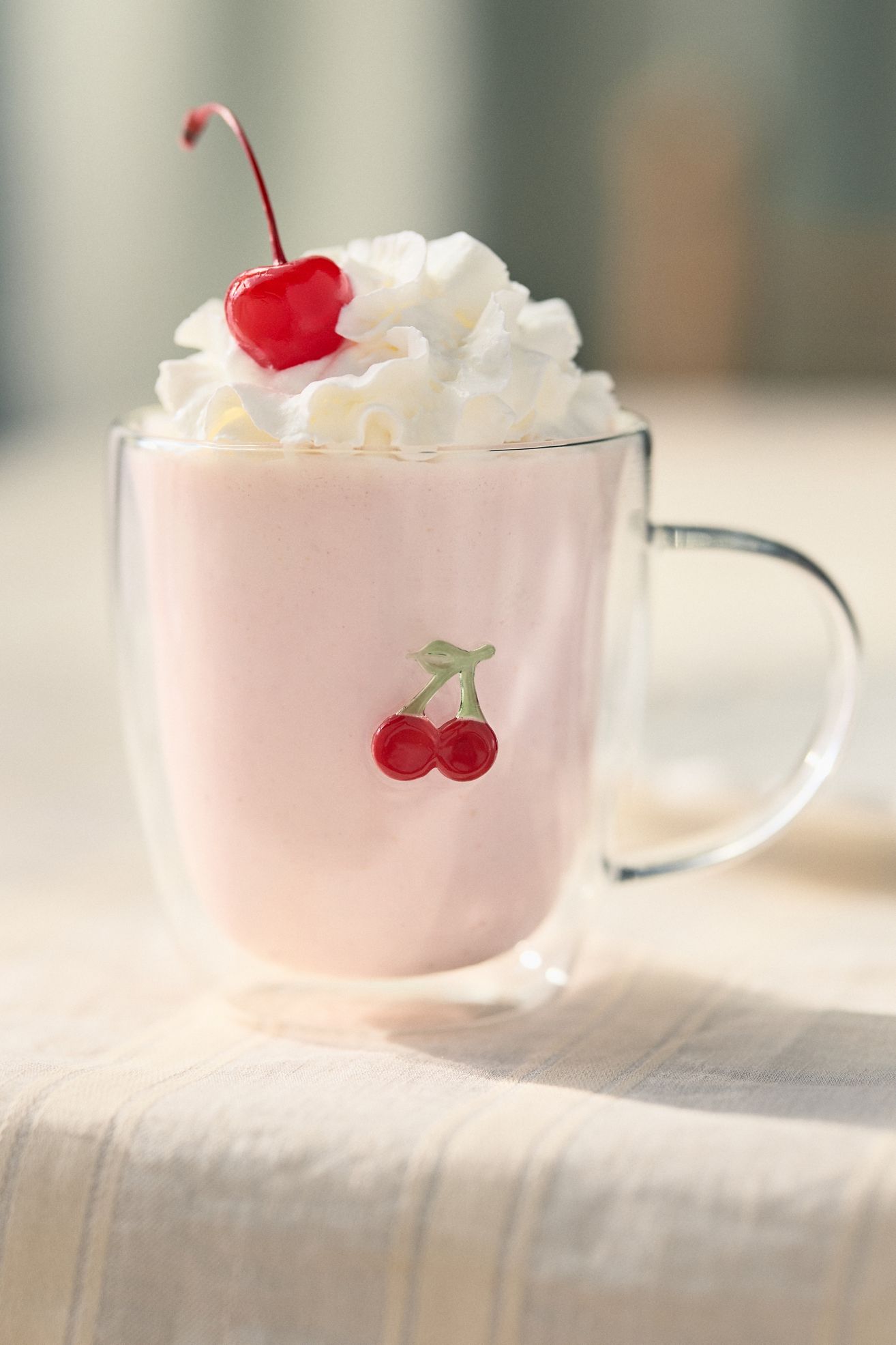 The Icon Glass Mug - Cherry, Standard, One Size