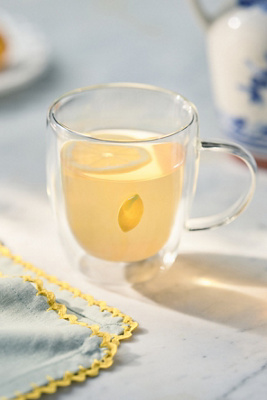 Anthropologie Icon Glass Mug In Transparent