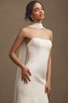 Jenny by Jenny Yoo Perry Crepe Strapless Column Wedding Gown