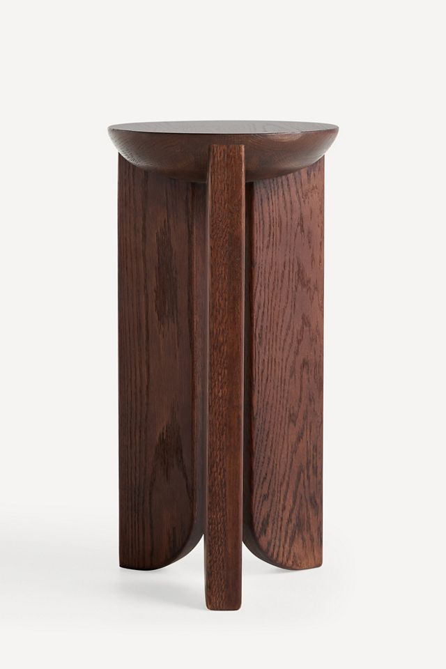 Hemi Solid Oak Wood Side Table | AnthroHome