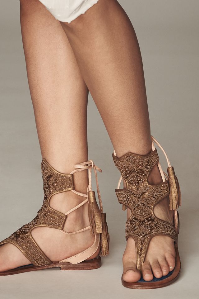 Meher Kakalia Queen Clio Gladiator Thong Sandals #1