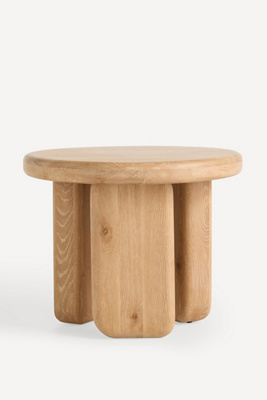 Anthropologie Oona Oak Side Table In Brown
