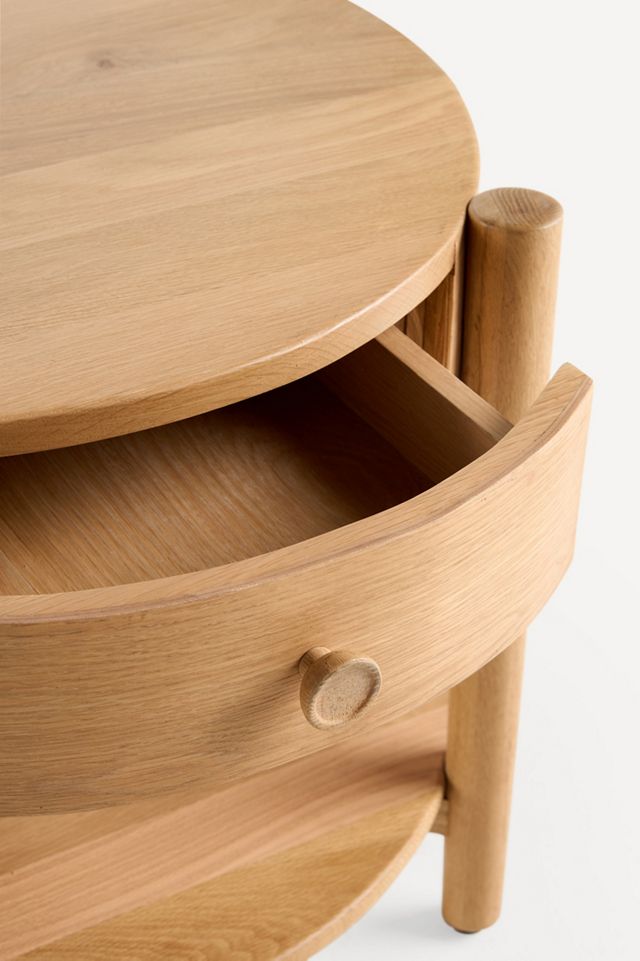Roma Oak Round Side Table #2