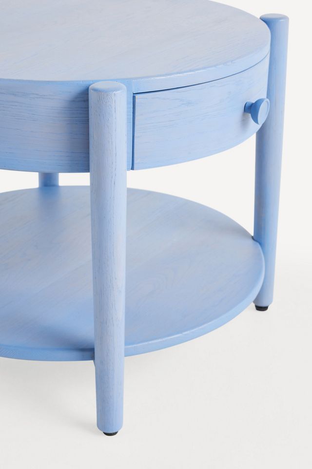 Roma Oak Round Side Table #1