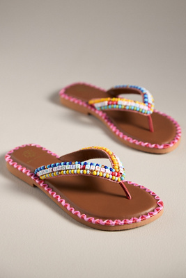 Beaded Thong Sandals