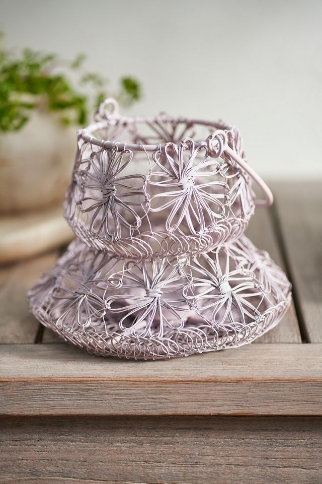 Floral Wire Lantern #1