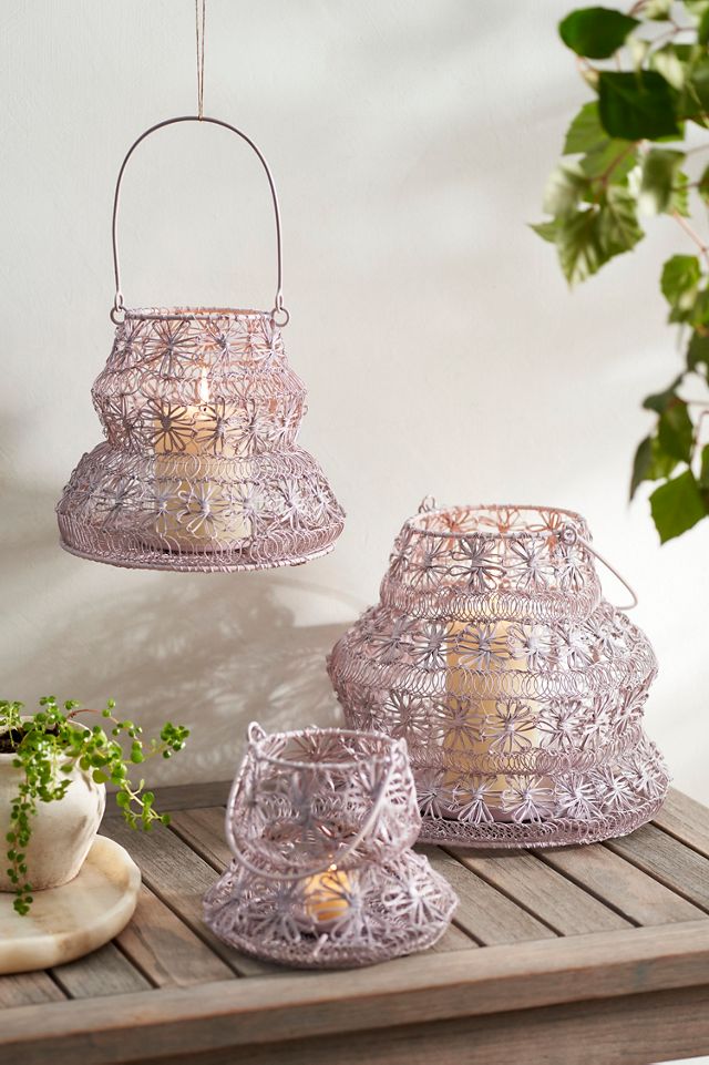 Floral Wire Lantern #2