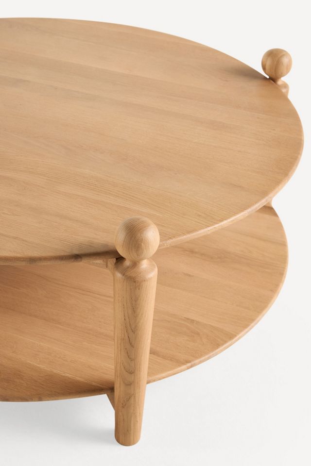 Roma Oak Round Coffee Table #3