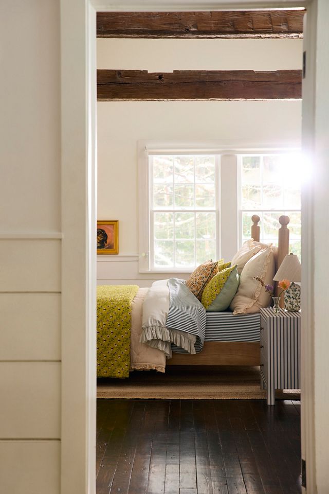 Roma Four-Poster Oak Wood Bed #4