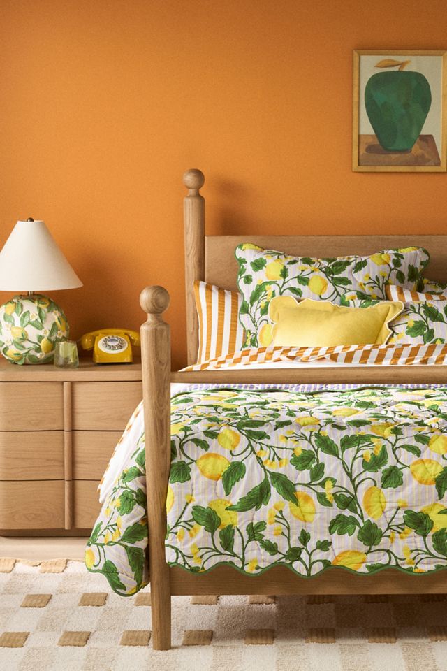 Roma Four-Poster Oak Wood Bed #7