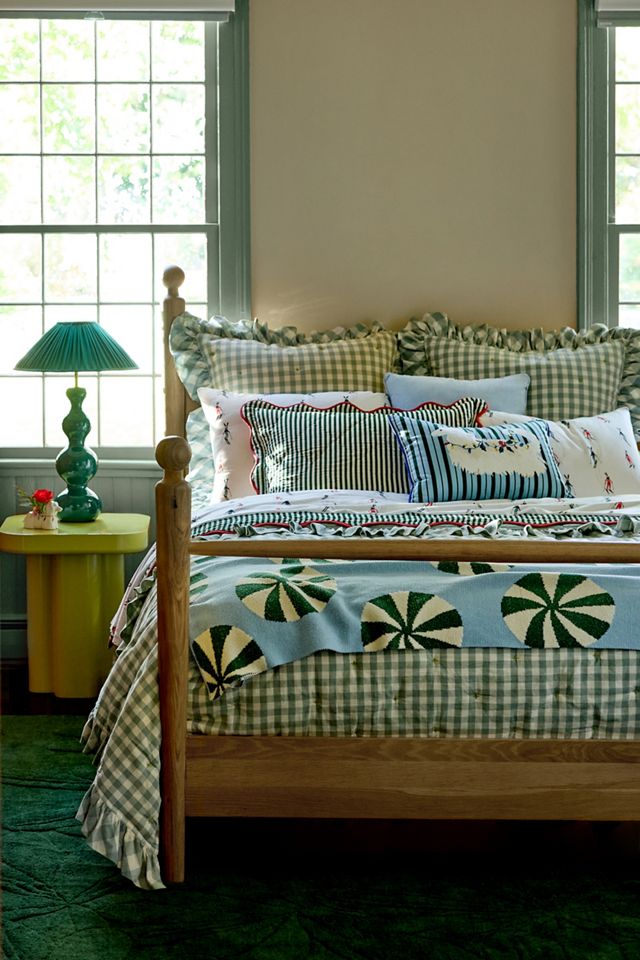 Roma Four-Poster Oak Wood Bed #8