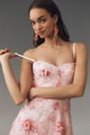 Dress The Population Connor Strapless Sweetheart 3D Floral Chiffon Dress