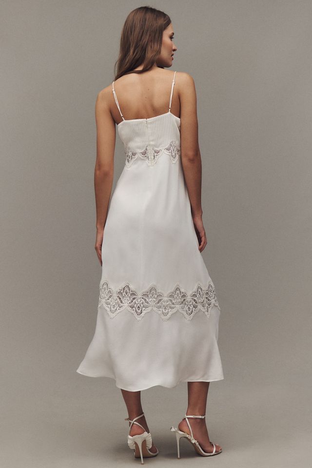 Cami NYC Isadora Sleeveless Lace Panel Silk Midi Dress #1