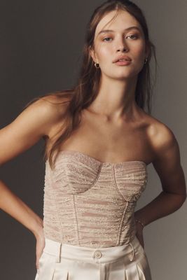 Cami NYC Rozanna Strapless Lace Corset Bodysuit