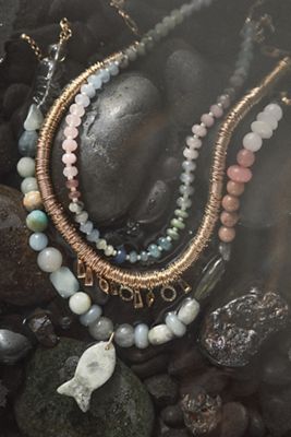 By Anthropologie Beaded Charm Necklace