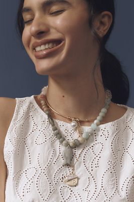 By Anthropologie Beaded Charm Necklace