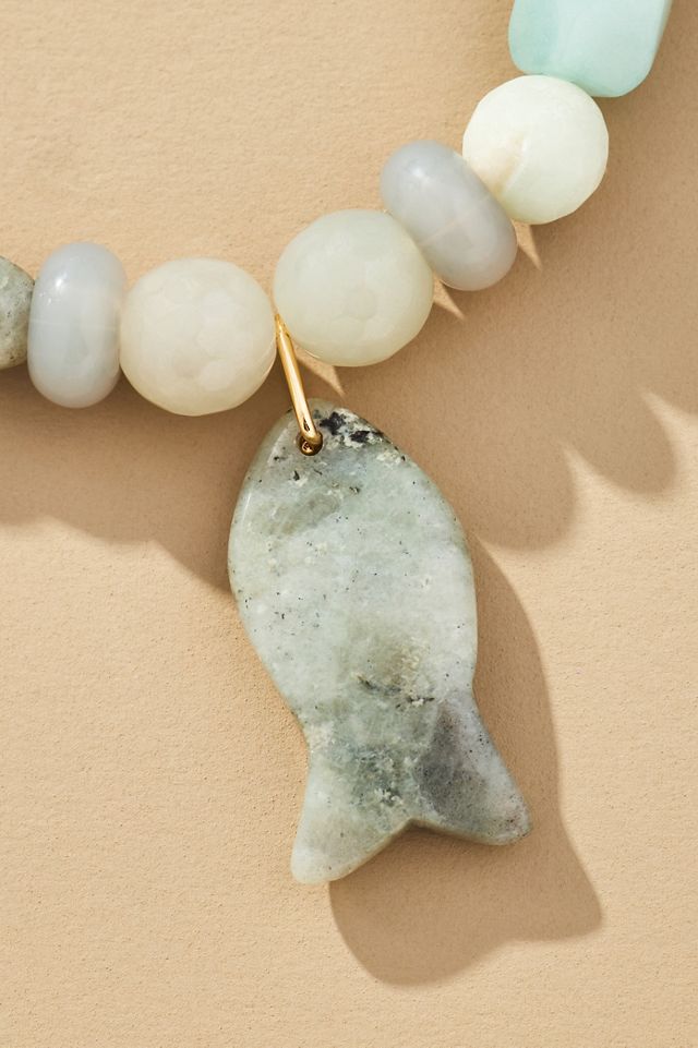 By Anthropologie Beaded Charm Necklace