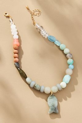By Anthropologie Beaded Charm Necklace