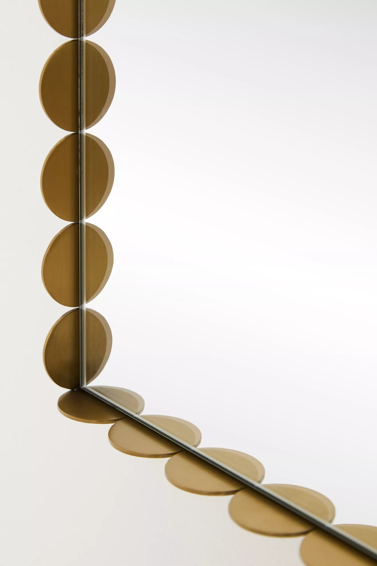 Jules Scalloped Metal Mantel Mirror - thumbnail 2