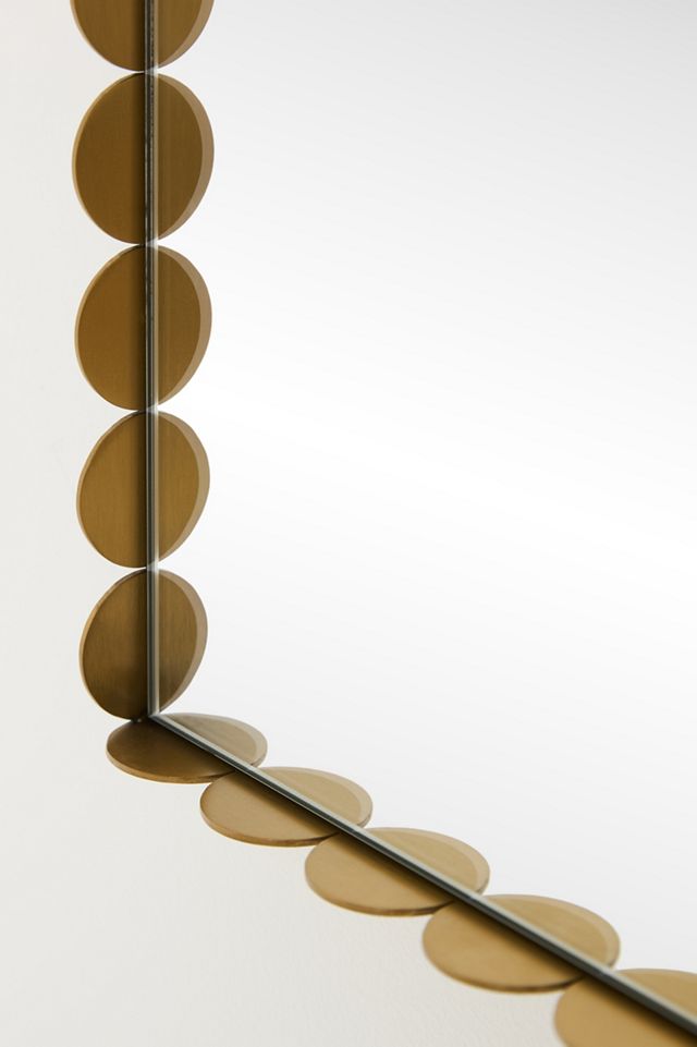 Jules Scalloped Metal Mantel Mirror #1