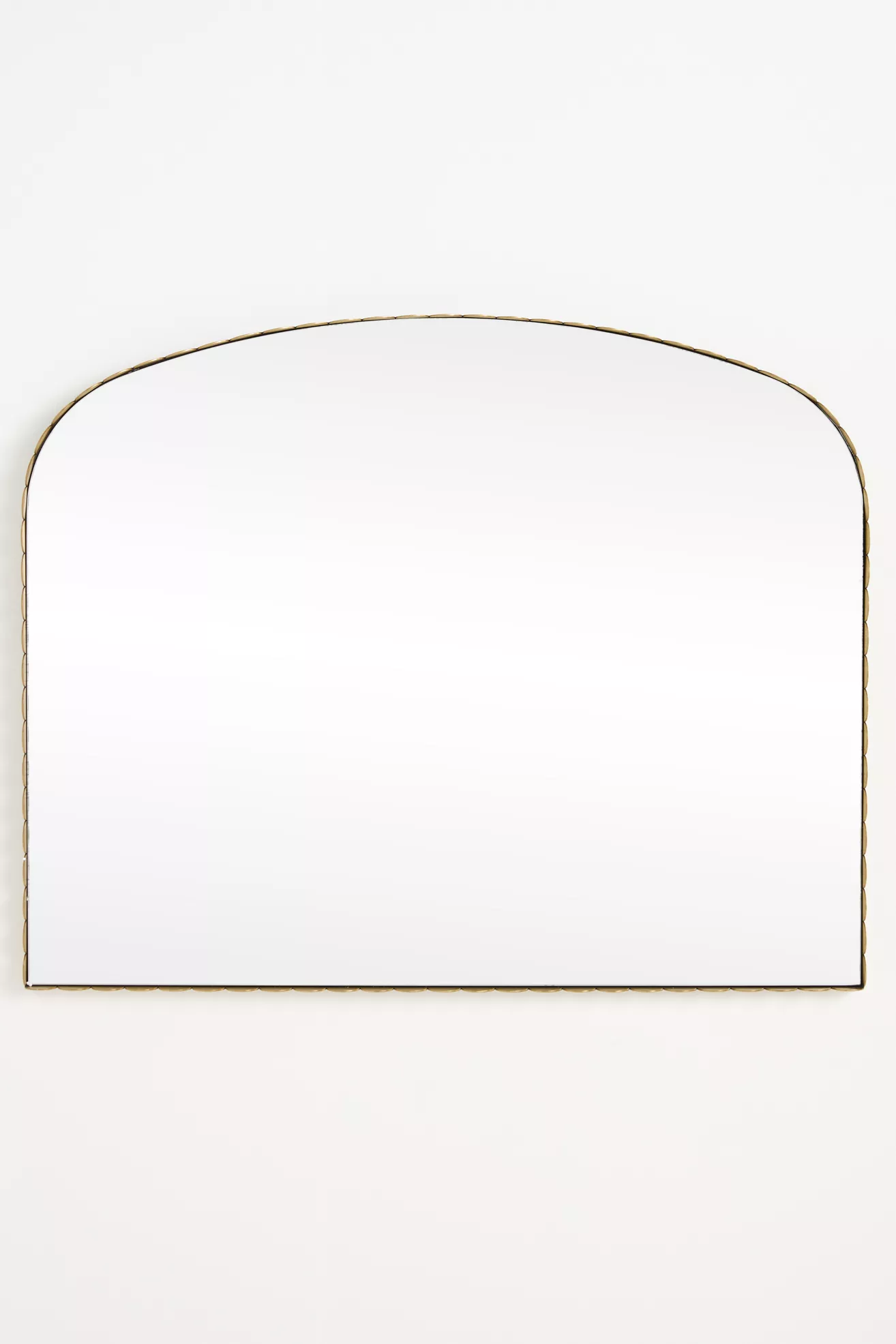Jules Scalloped Metal Mantel Mirror