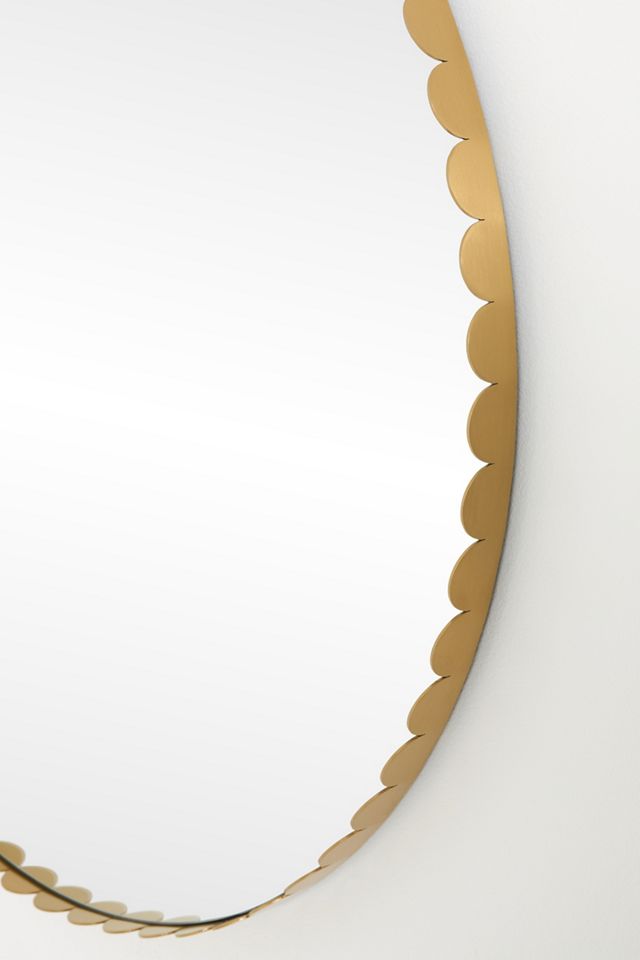 Jules Scalloped Metal Round Wall Mirror #1