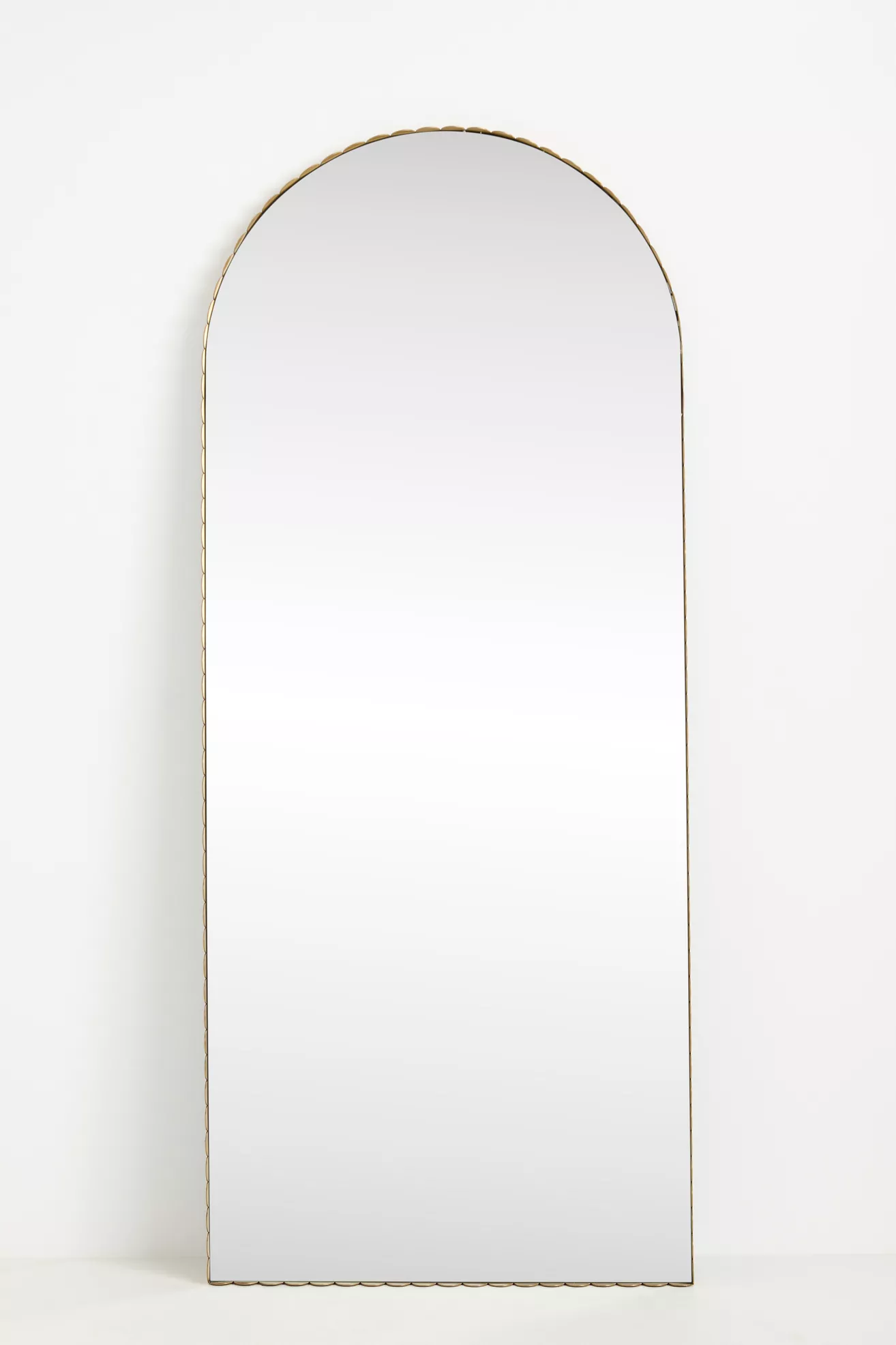 Jules Scalloped Metal Arch Floor Mirror