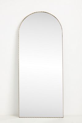 Jules Scalloped Metal Arch Floor Mirror