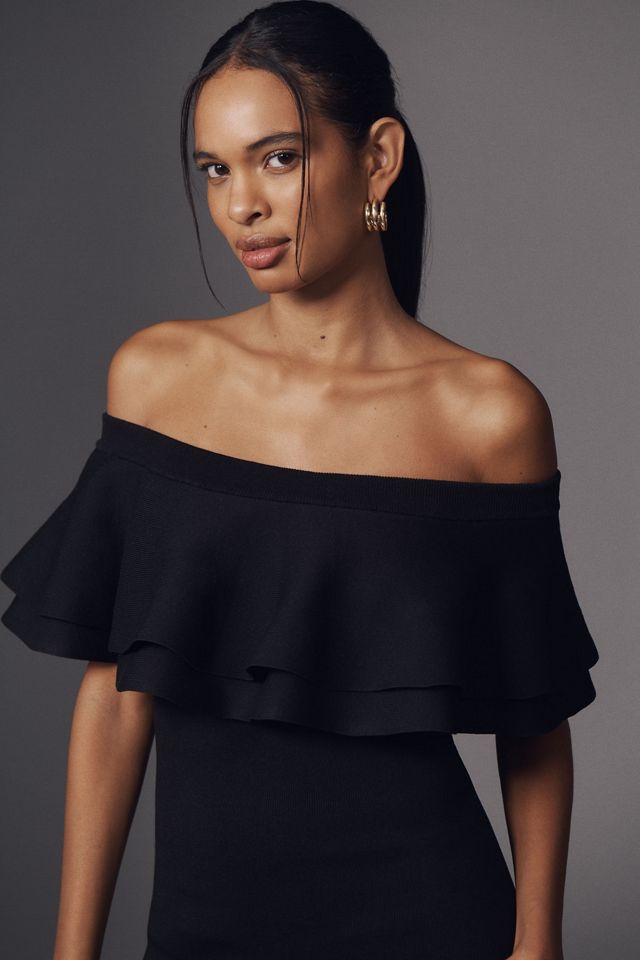 Endless Rose Off-The-Shoulder Ruffle Crepe Midi Dress #2