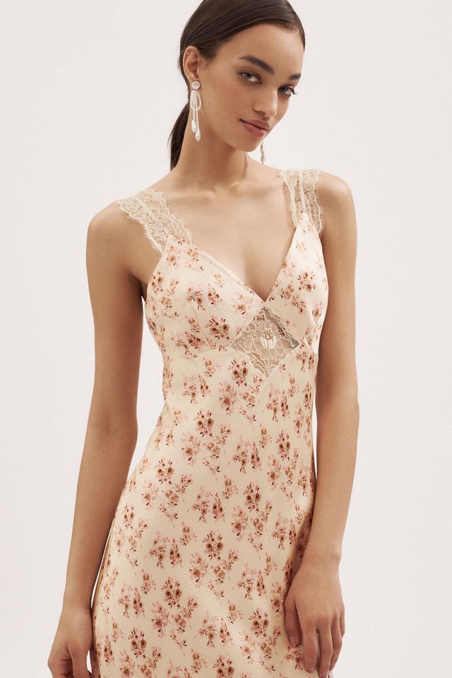 Cami NYC Rika Sleeveless V-Neck Silk Slip Midi Dress #3