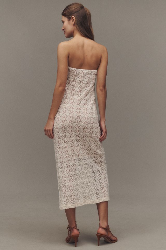Cami NYC Castela Strapless Lace Column Midi Dress #1
