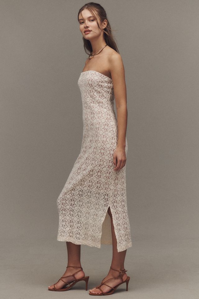 Cami NYC Castela Strapless Lace Column Midi Dress #3