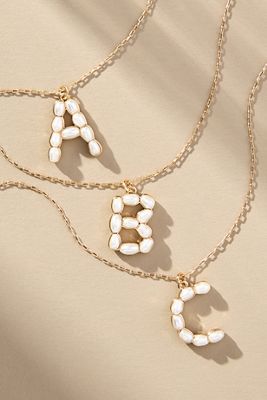 Bubble Letter Monogram Necklace | Anthropologie