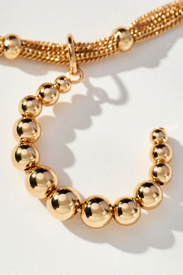 By Anthropologie Beaded Letter Monogram Necklace In Alphabet
